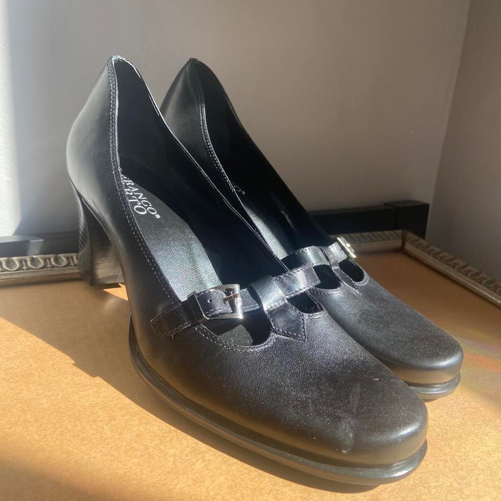 Franco Sarto Black Mary Jane Heels